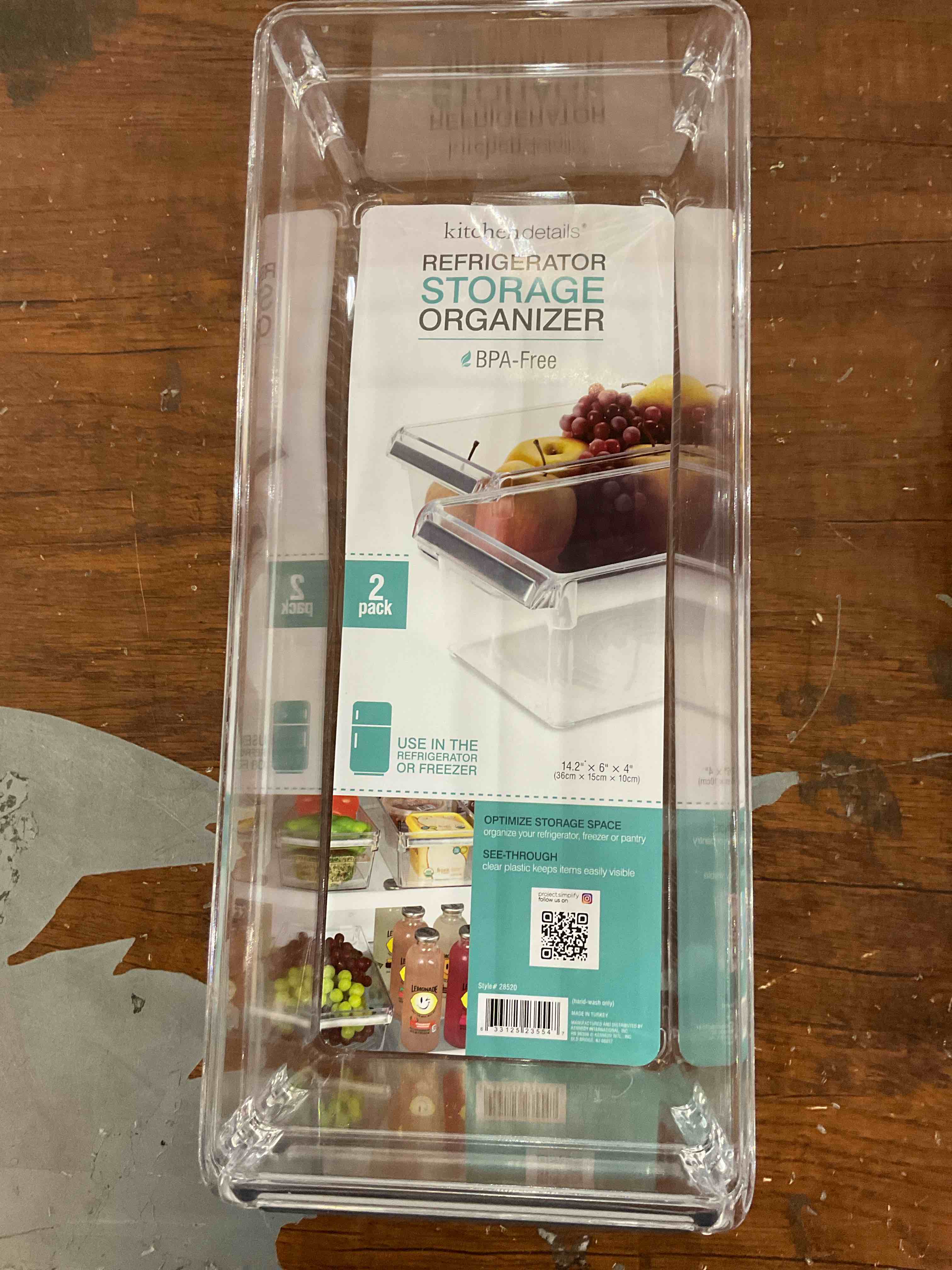 2 Pack Refrigerator storage Organizer   