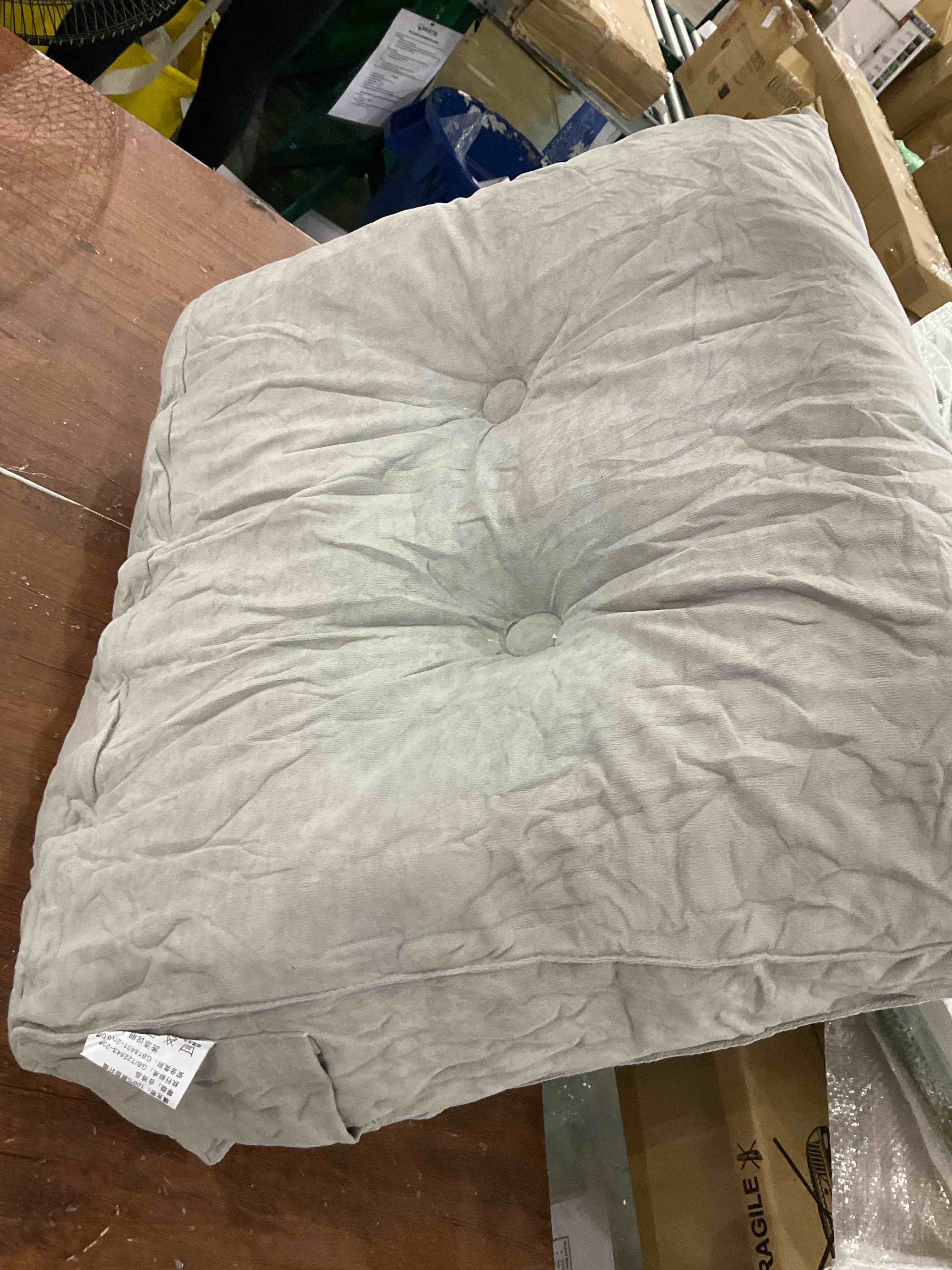 sit up cushion one piece with side pockets GREY