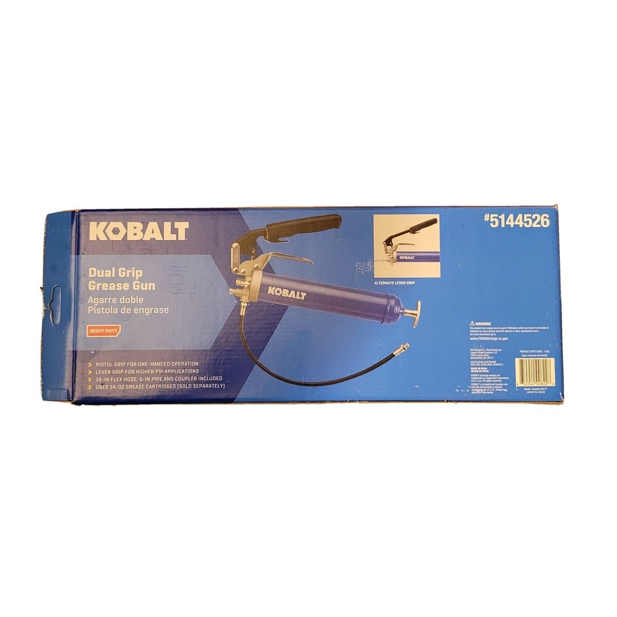 Kobalt Dual Grip Pistol Grease Gun 