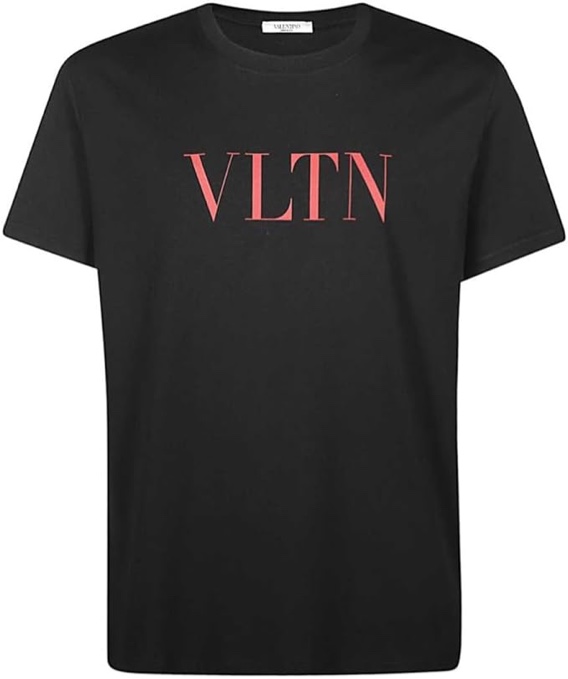 Valentino Garavani Black Red VLTN Short Sleeve Crew Neck T-Shirt size L