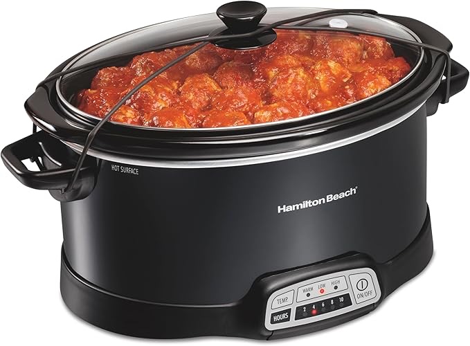 Hamilton Beach Portable 7 Quart Programmable Slow Cooker 