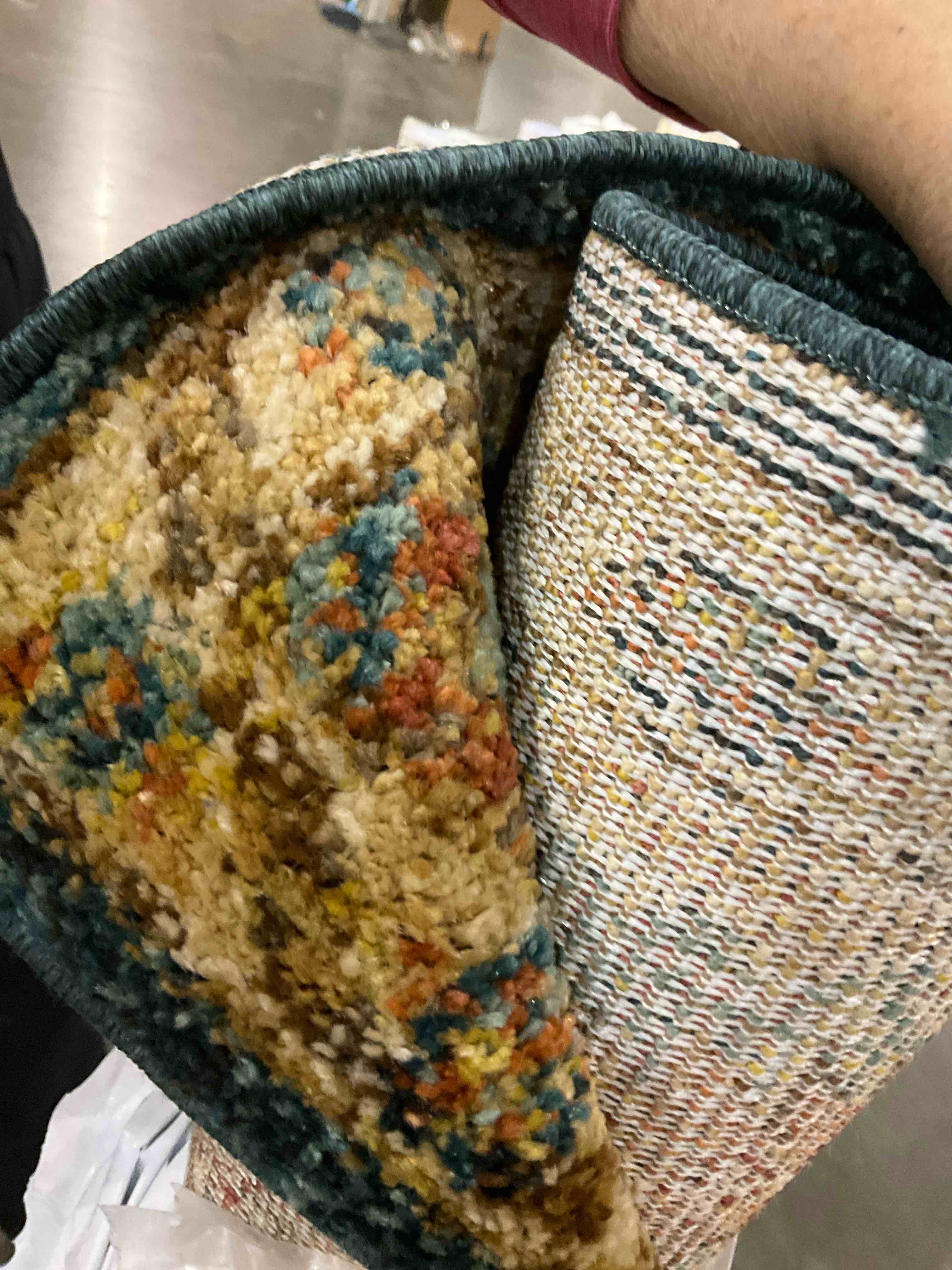 Trinette Oriental Green/Beige Area Rug