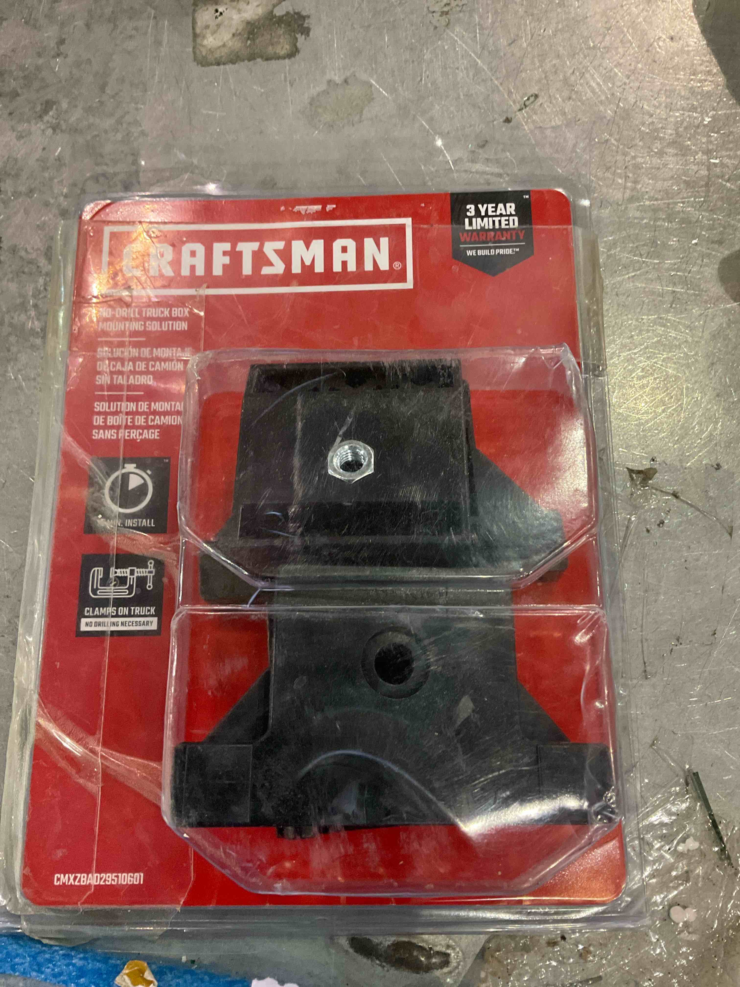 Craftsman Grip Rite No Drill Truck Tool Box Mounting Kit