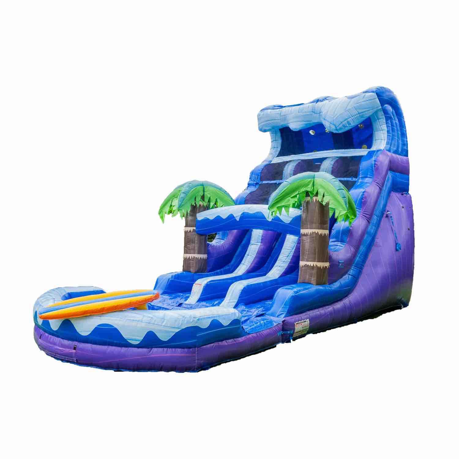 17 ft Surf Beach Commercial Grade Water Slide (with Blower and Pool)