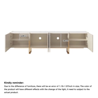 Pierpoint Media Console TV Stand for TVs up to 88" Faux Marble Top