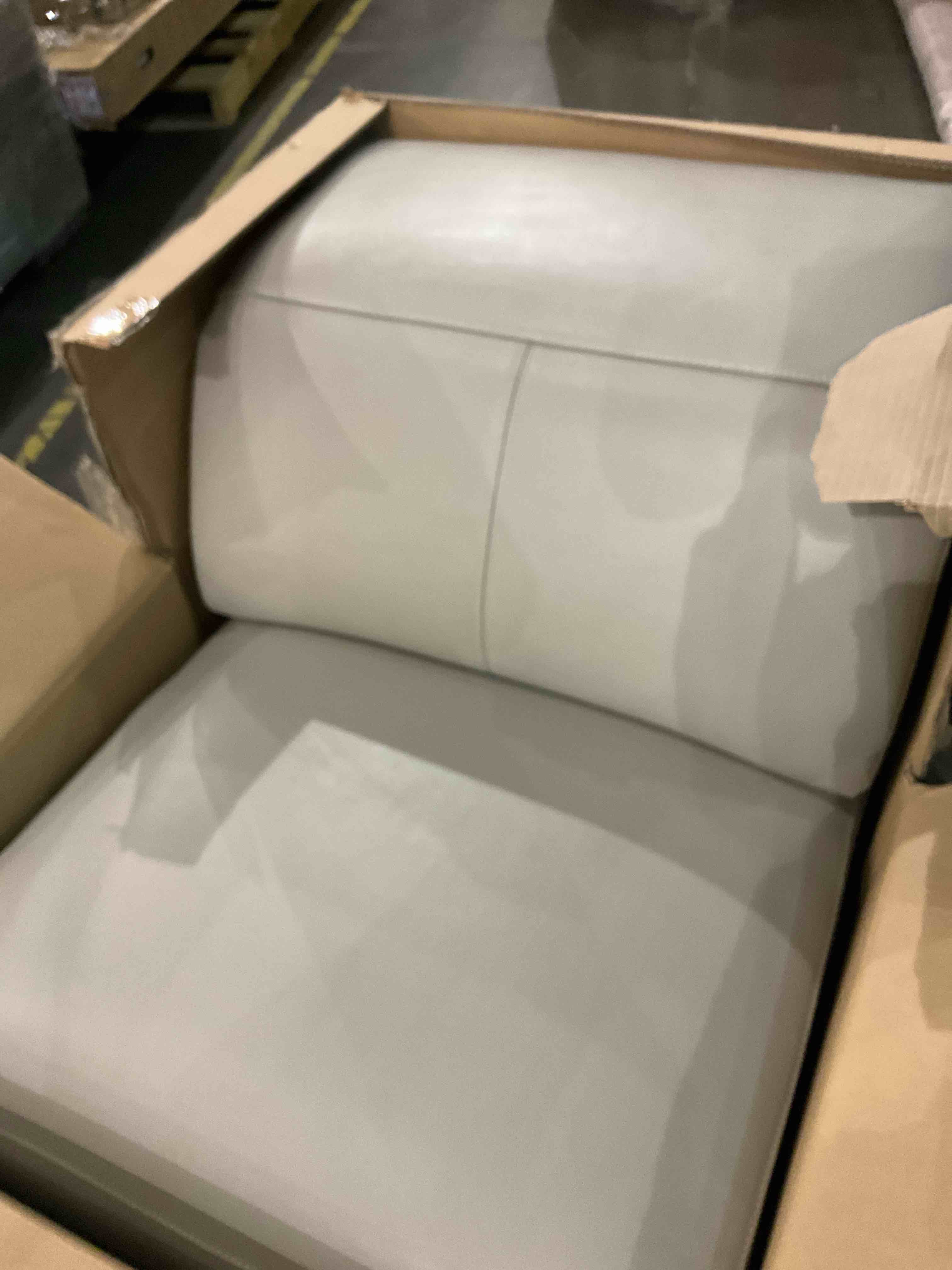 Sectional  leather Sofa grey 6 boxes 