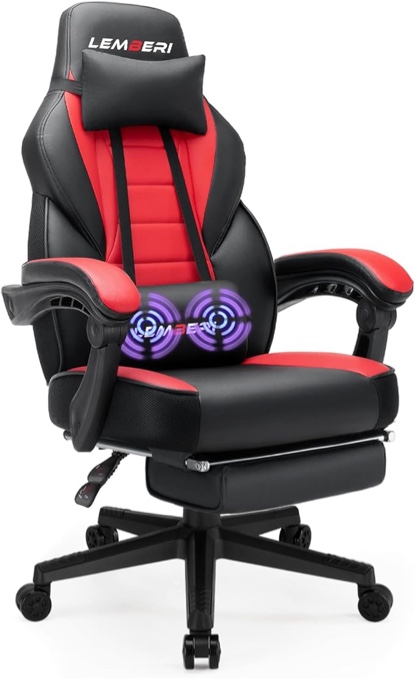 Ergonomically Designed Seats are Adjustable Racing Game Chair with Footrest