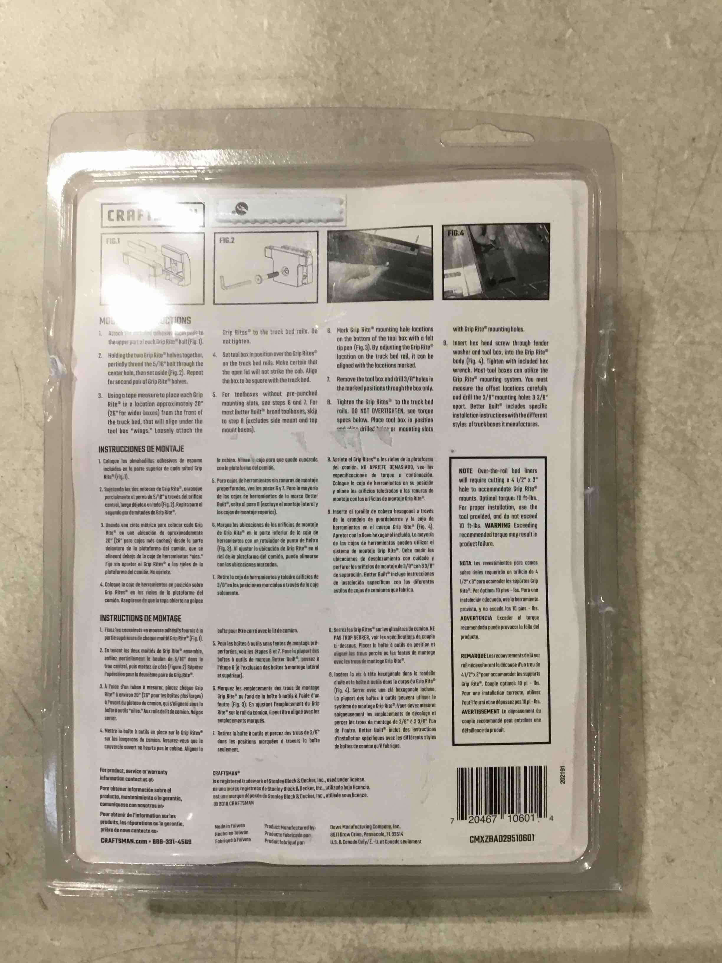 Craftsman No drill Dril box Mounting Solution 