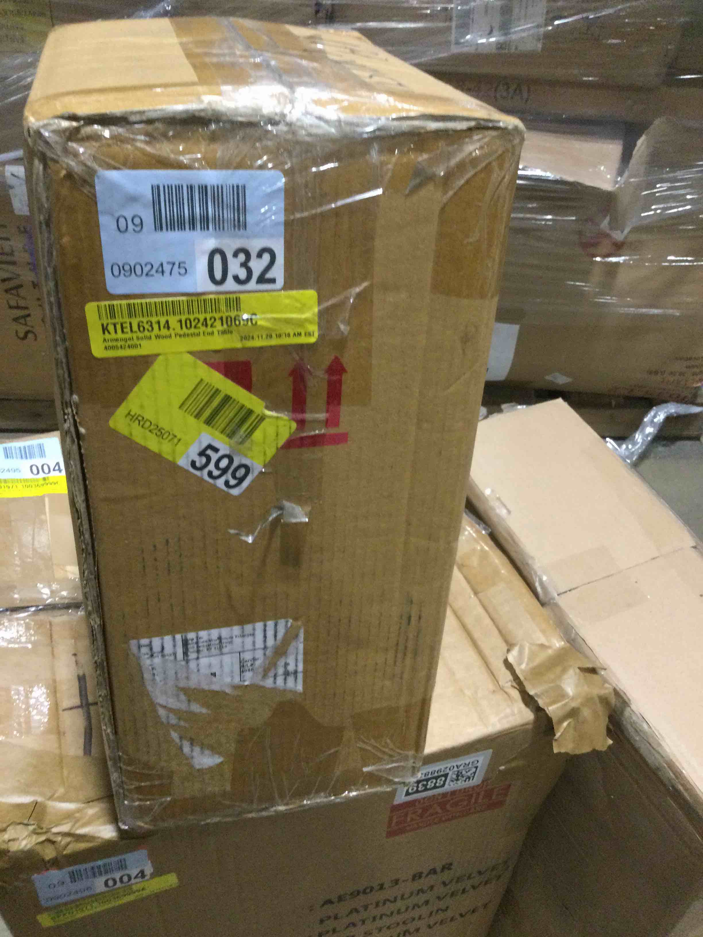 Armengol Solid Wood Tray Top End Table