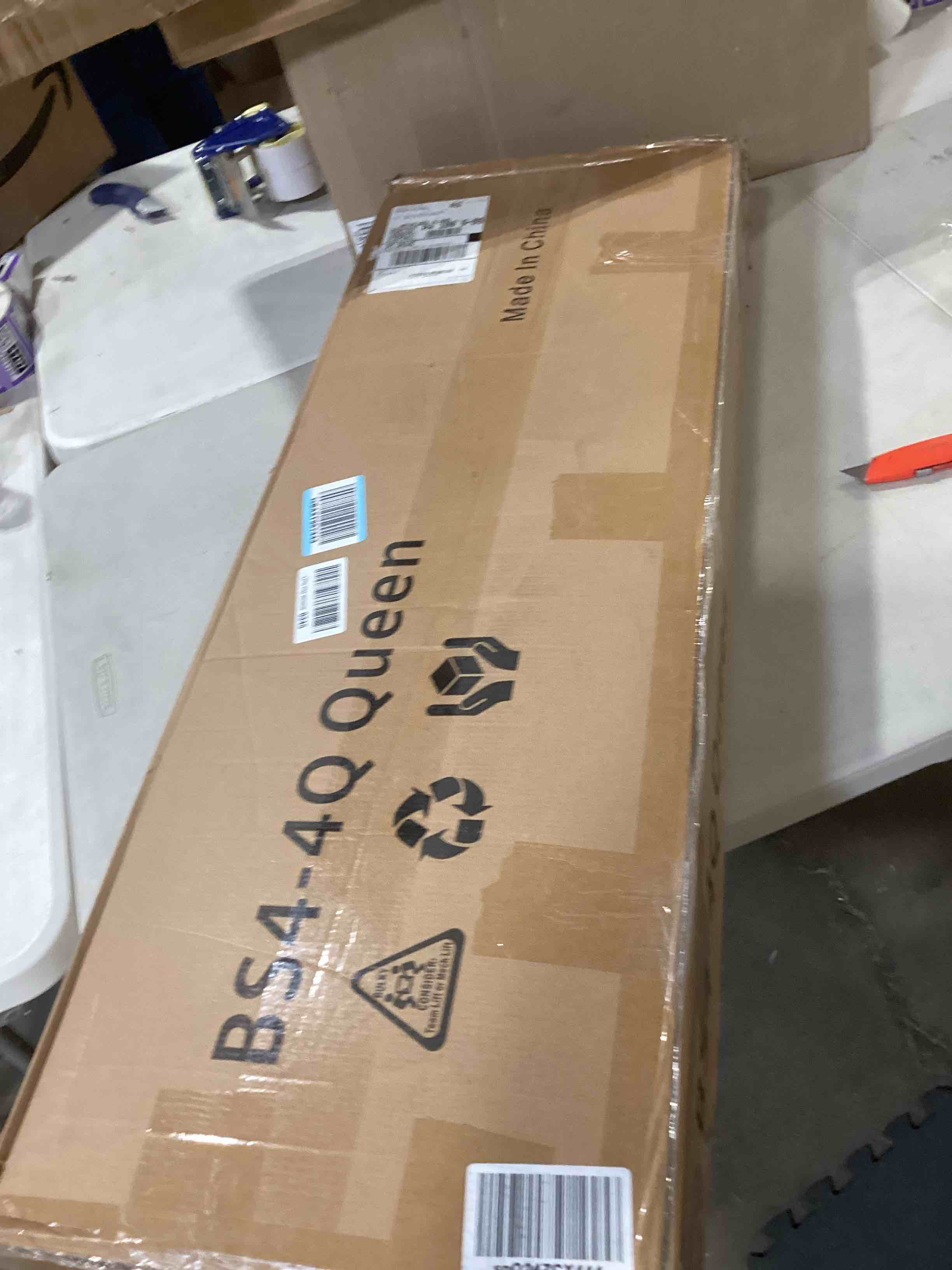 HOBINCHE 4 Inch Box Spring for Queen Bed Base, Low Profile Metal Queen Size Box Spring with Fabric Cover, 3000 Lbs Max Weight Capacity Mattress Foundation, Noise-Free, Easy Assembly