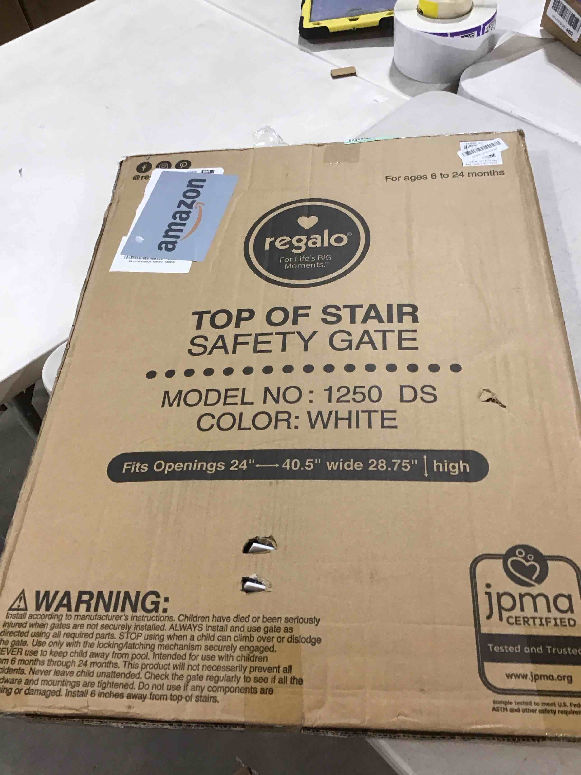 Regalo Easy Step 49-Inch Extra Wide Baby Gate, Includes 4-Inch and 12-Inch Extension Kit, 4 Pack of Pressure Mount Kit and 4 Pack of Wall Mount Kit, Black