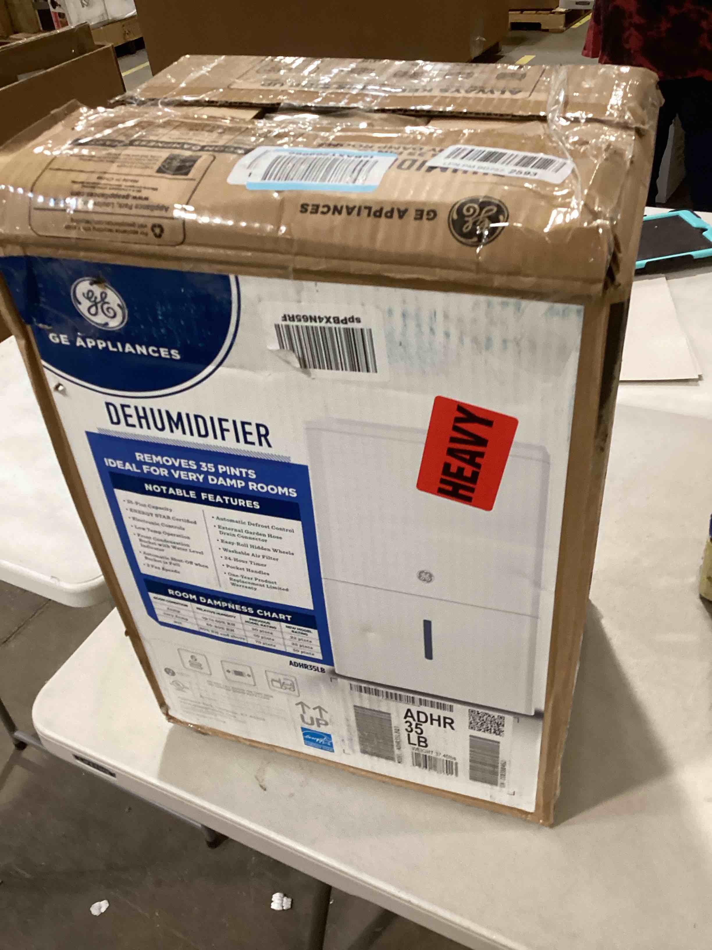 GE Energy Star Portable Dehumidifier 35 Pint, Perfect for Bedroom, Basement & Garage or Rooms up to 3000 Sq Ft, Ideal for High Humidity Areas, Complete with Empty Bucket Alarm & Clean Filter Alert