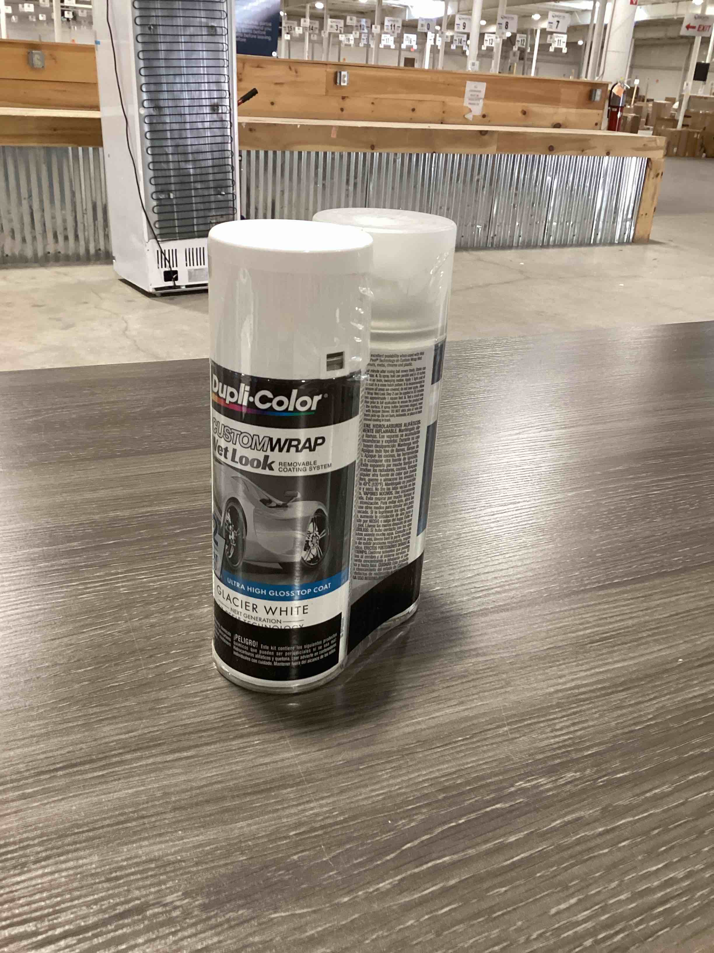 Condition photo showing Brand New for dupli-color ecwrc8810 custom wrap wet look removable automotive paint - glacier white spray paint - 11 oz. aerosol can