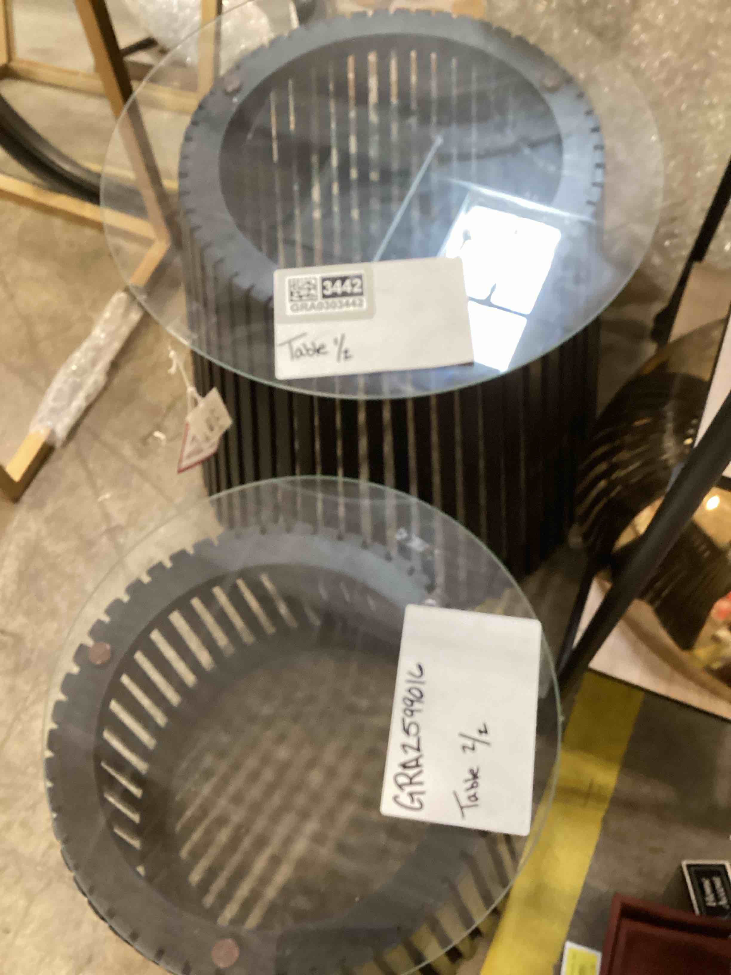 Two Glass Top Tables