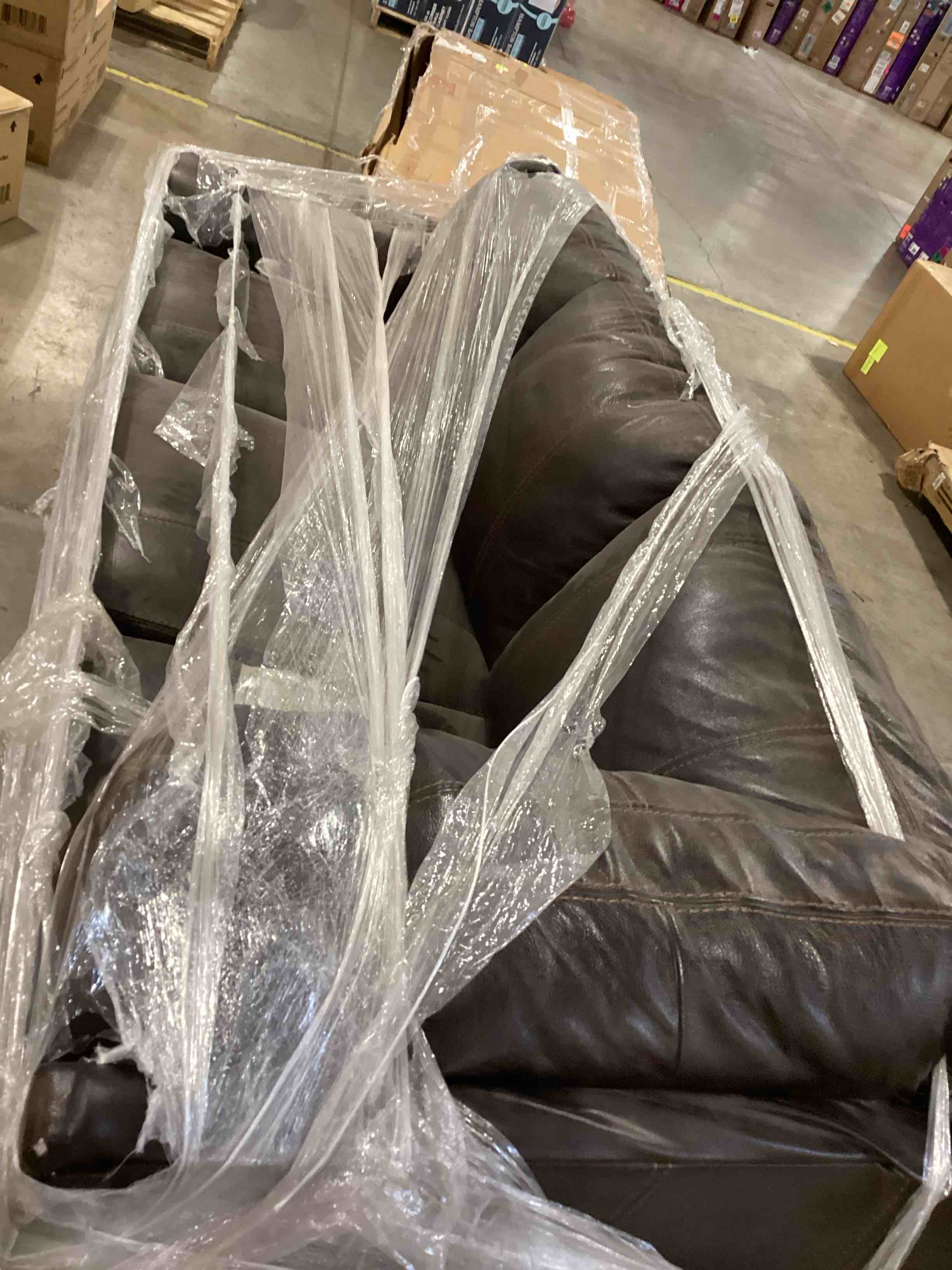 Brown Leather Couch