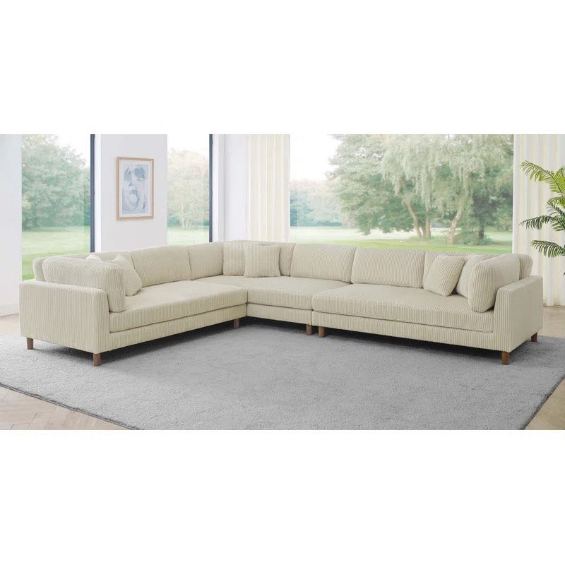 Camyah 3 - Piece Corduroy Sectional