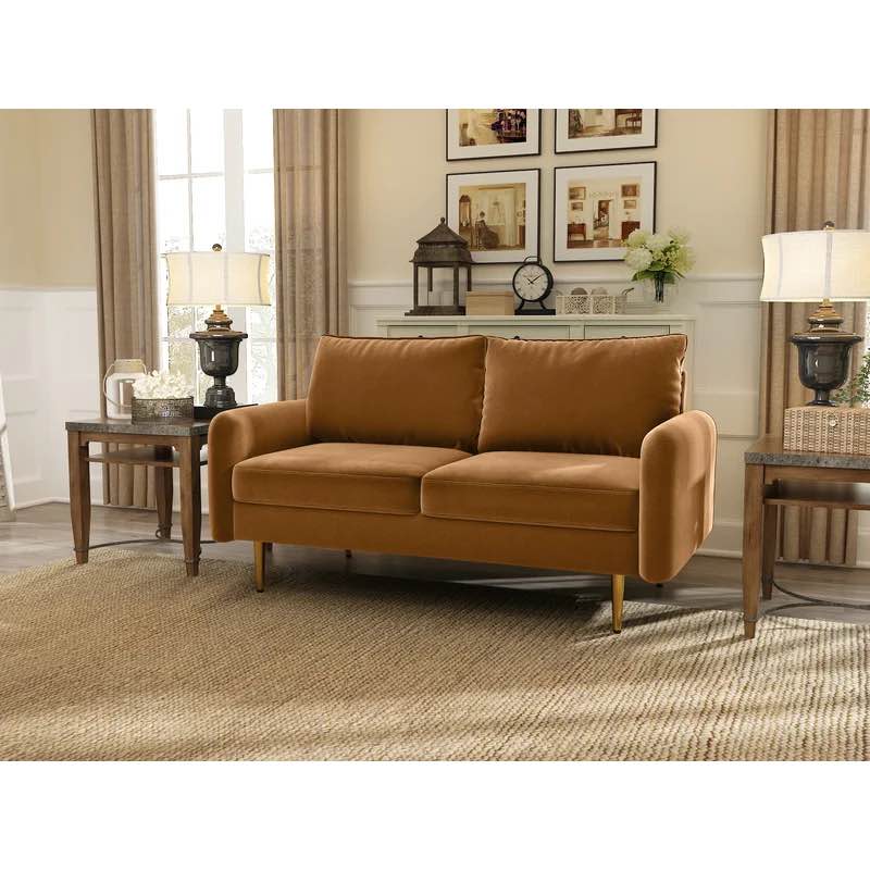 Casey 58" Round Arms Sofa Loveseat