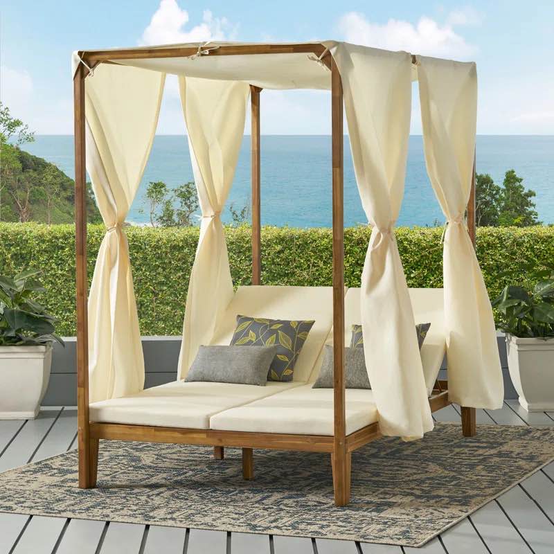 51.18" Wide Outdoor Patio Daybed