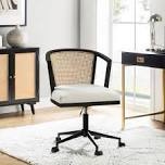alok five-caster rattan height adjustable task office chair