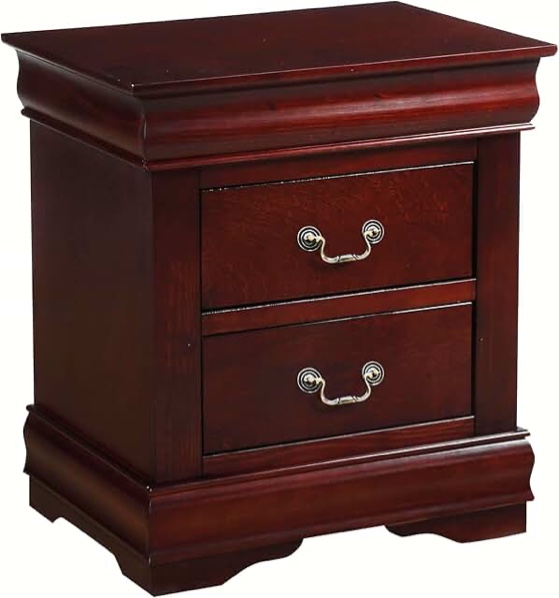 Acme Louis Philippe Nightstand in Cherry