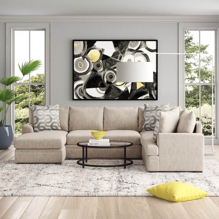 Azjah 123" Wide Right Hand Facing Sectional with Chaise