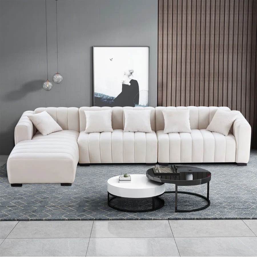 3 - Piece Velvet Sectional