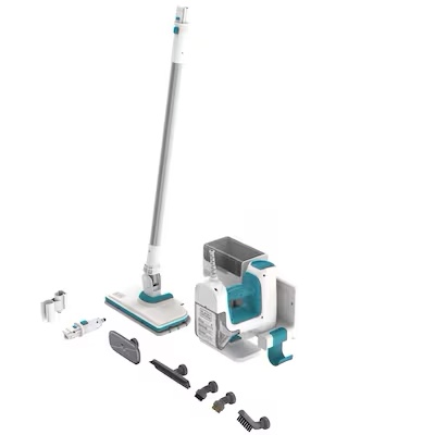 black and decker steam mop multipurpose steam cleaning system with 7 attachments and storage wall mount 