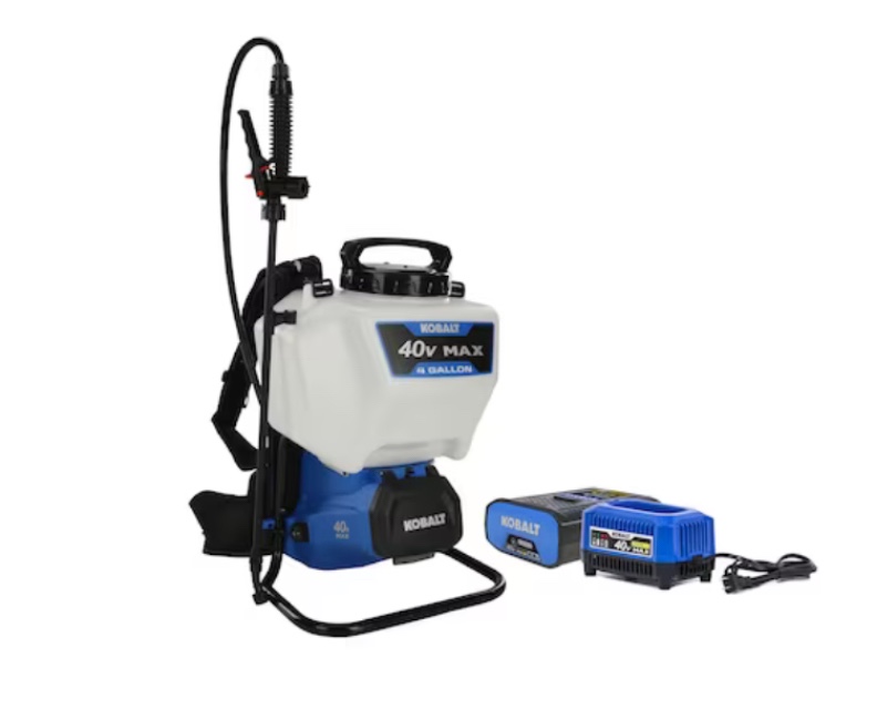 Kobalt 4-Gallon 40-volt Battery Operated Plastic Backpack Sprayer Battery and Charger Included