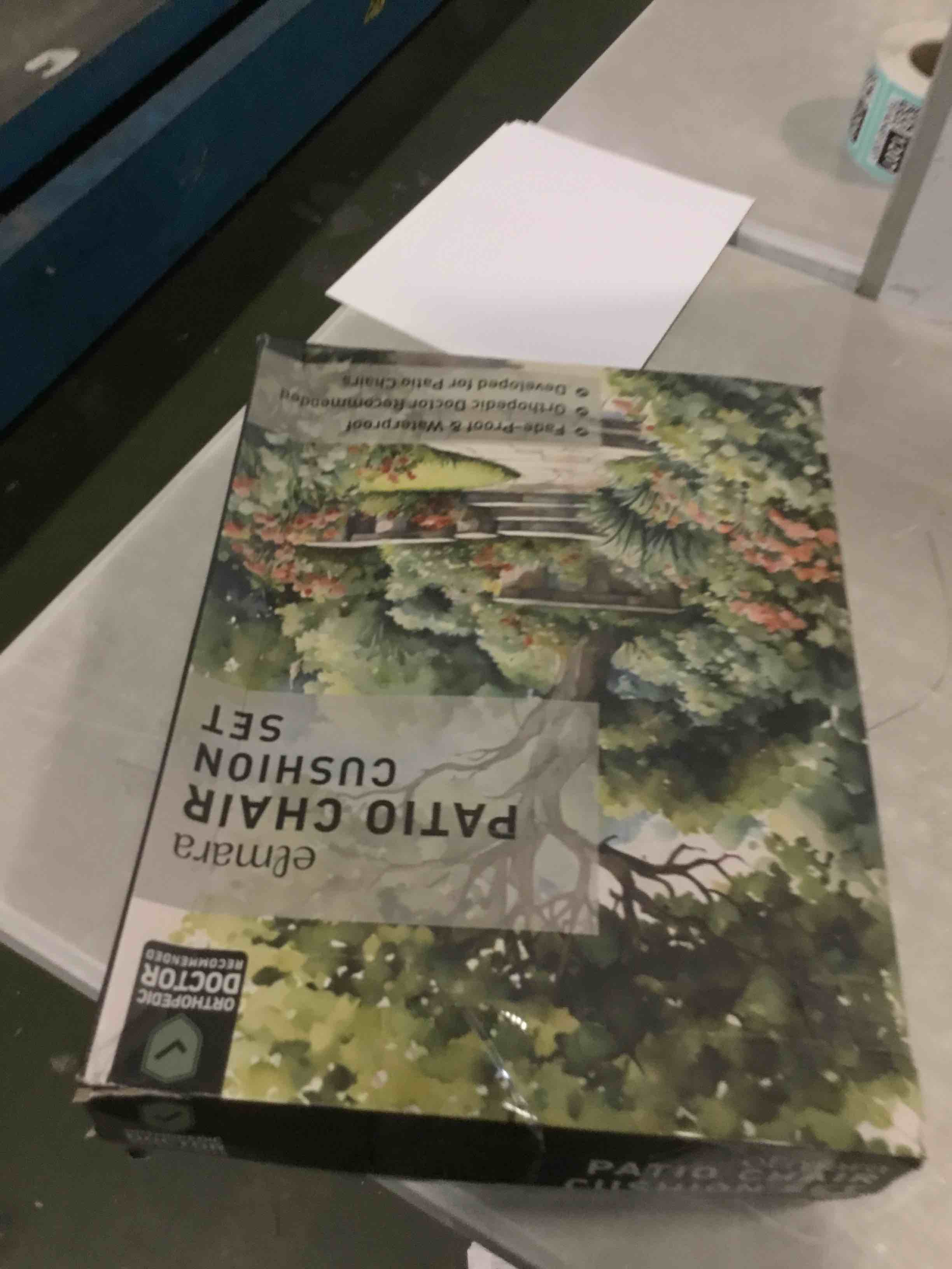 Elmara Outdoor Dining Chair Cushions, Waterproof Teak Chair Cushions