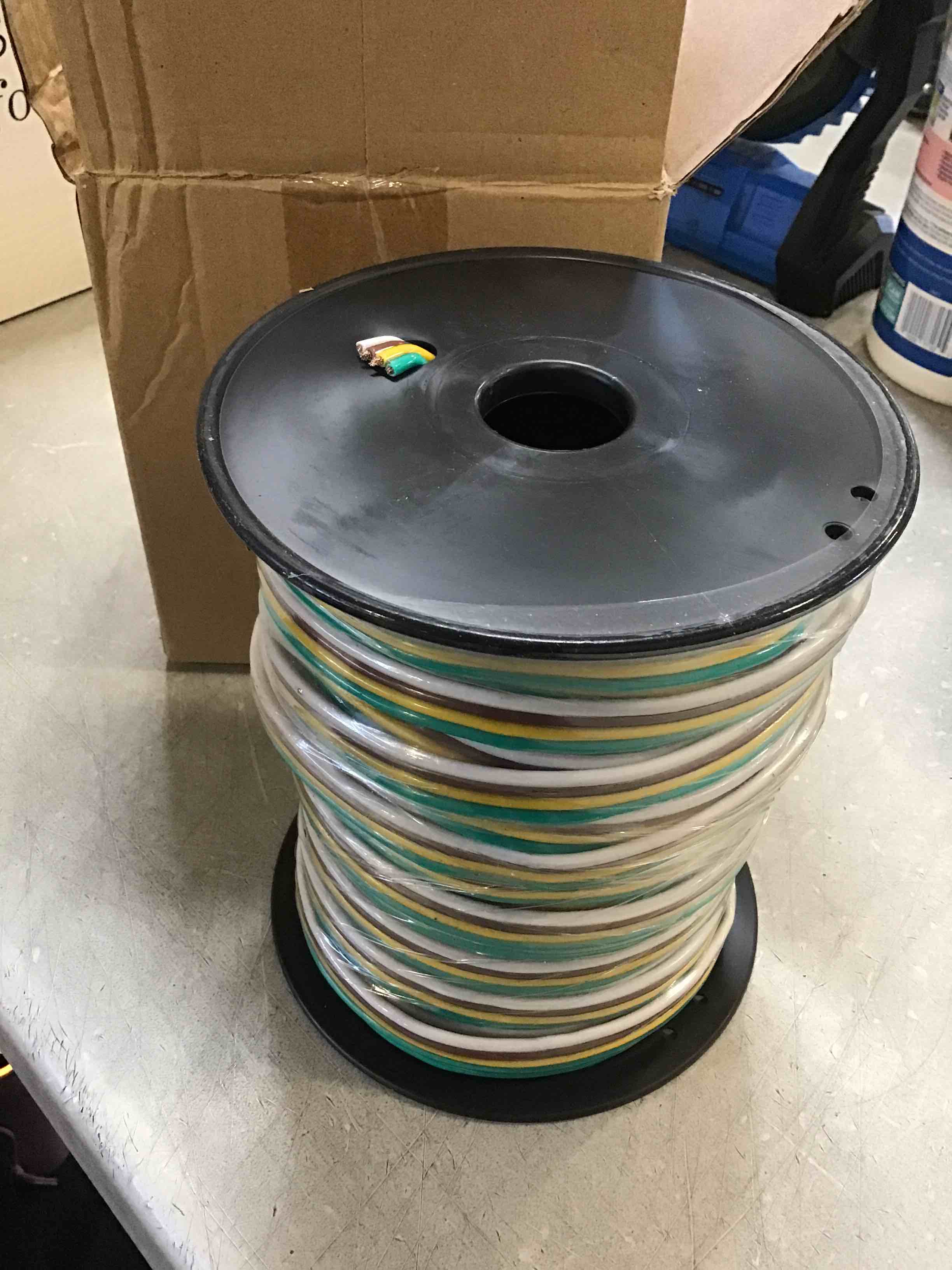 Trailer Wiring Harness 100FT 14 Gauge Trailer Tow Harness Bonded Spool