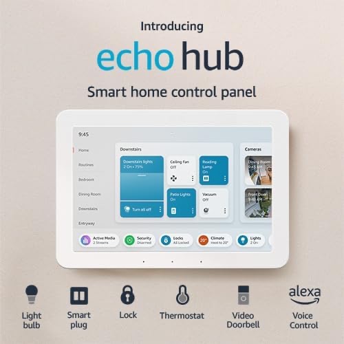 Introducing Echo Hub | 8” smart home control panel with Alexa | Compatible with thousands of devices