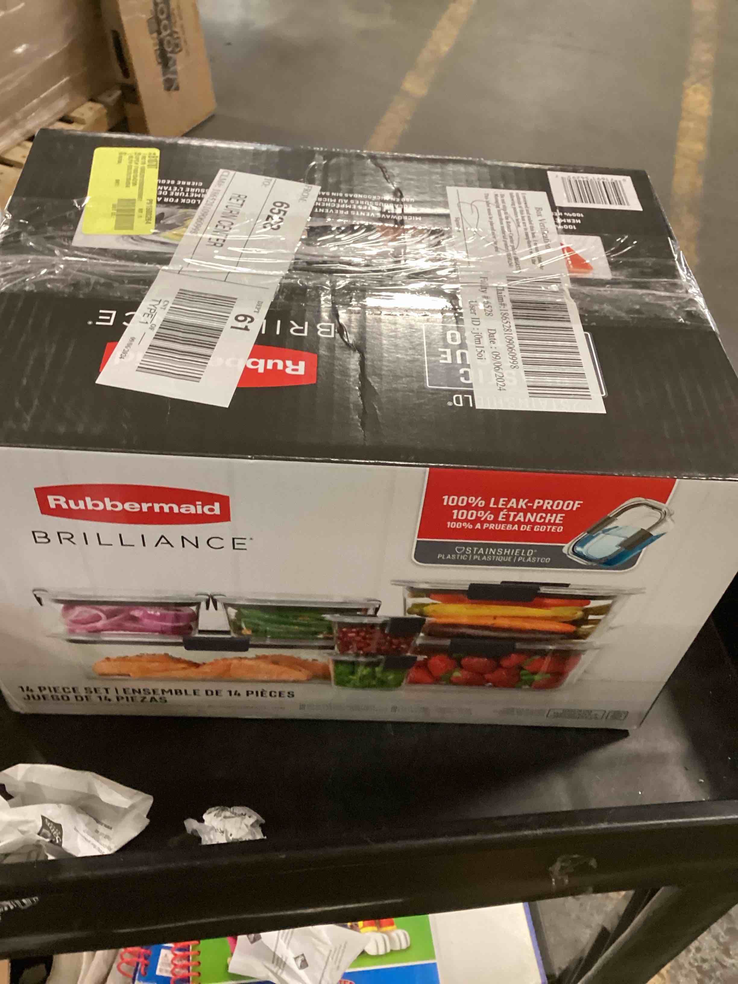 Rubbermaid Brilliance 14pc Plastic Food Storage Container Set