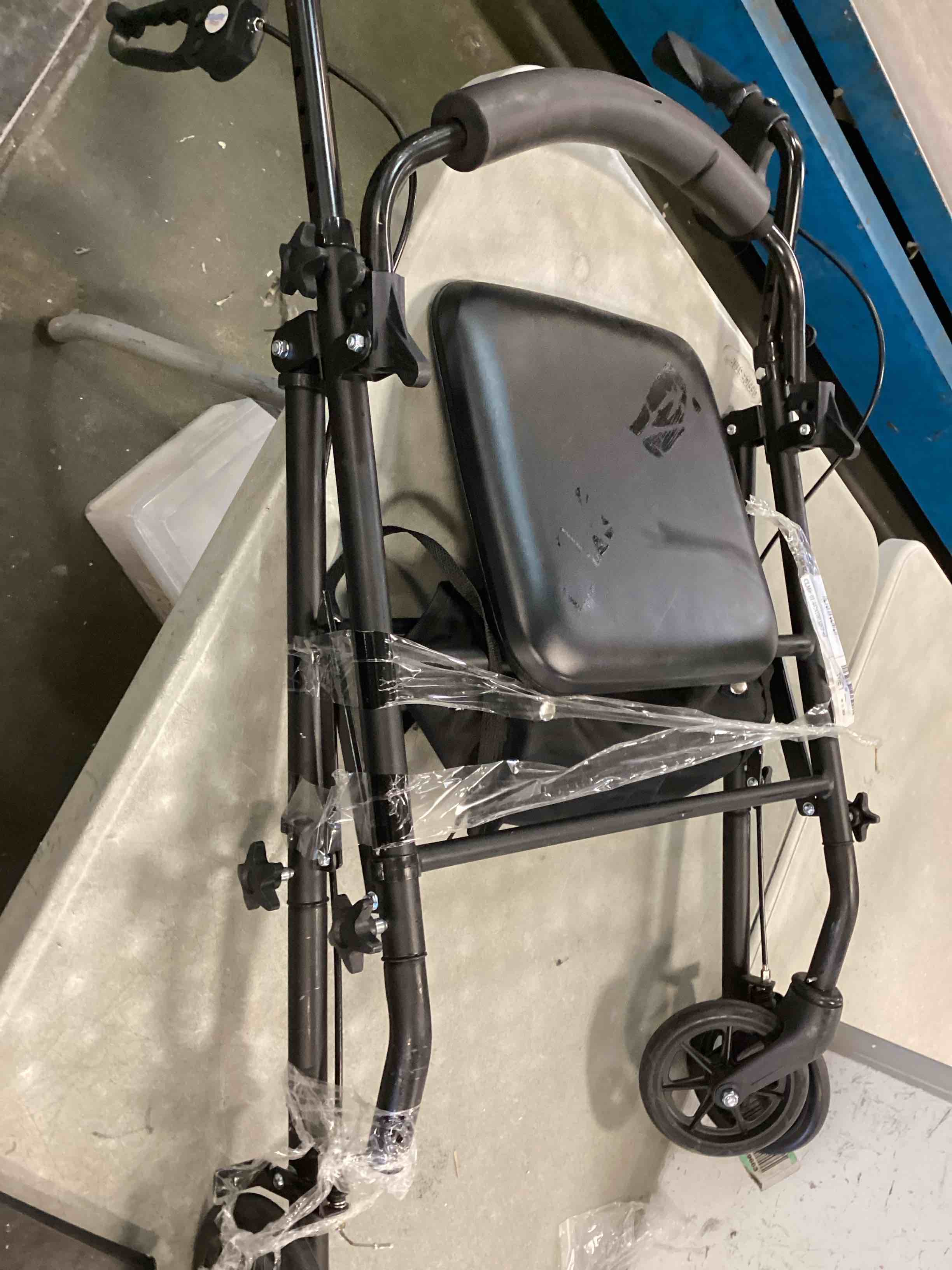 Equate Rolling Walker for Seniors, Rollator with Seat and Wheels, Black