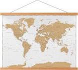 Magnetic Poster Frame Hanger, Natural Teak, Poster Hanger for Photos, Pictures, Prints, Maps, Scrolls and Canvas Artwork Teak 78”