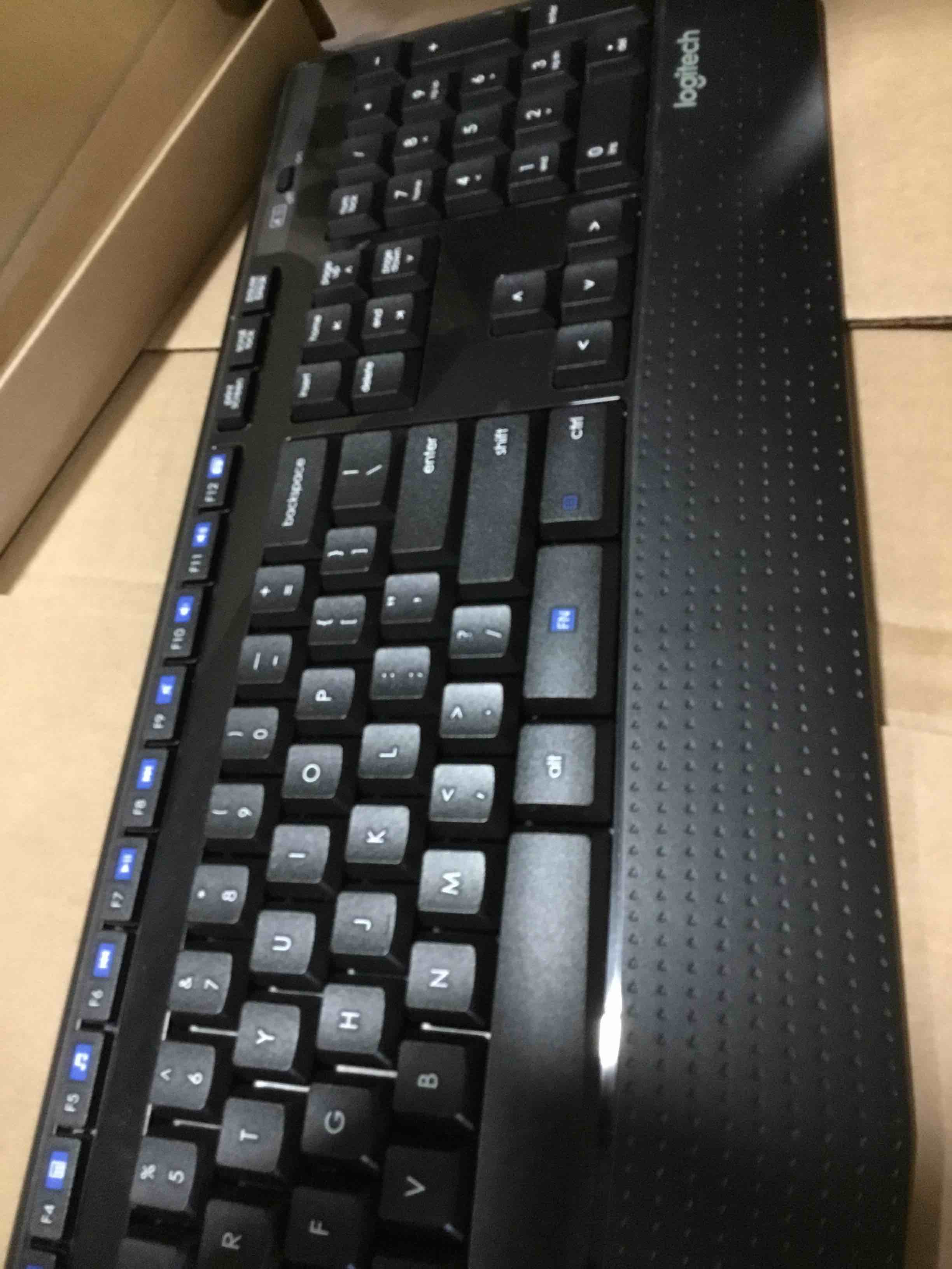 Logitech K345 Wireless Keyboard - Full-Sized Keyboard with Palm Rest, 2.4 GHz Wireless USB Receiver - for PC, Laptop