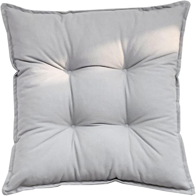 Seat Cushion Chair Cushion Pads for Dining Chairs, Office Chair, Car, Floor, Outdoor, Patio?Machine Wash & Dryer Friendly (Color : Light Gray, Size : 18”x18” 2 Pack)