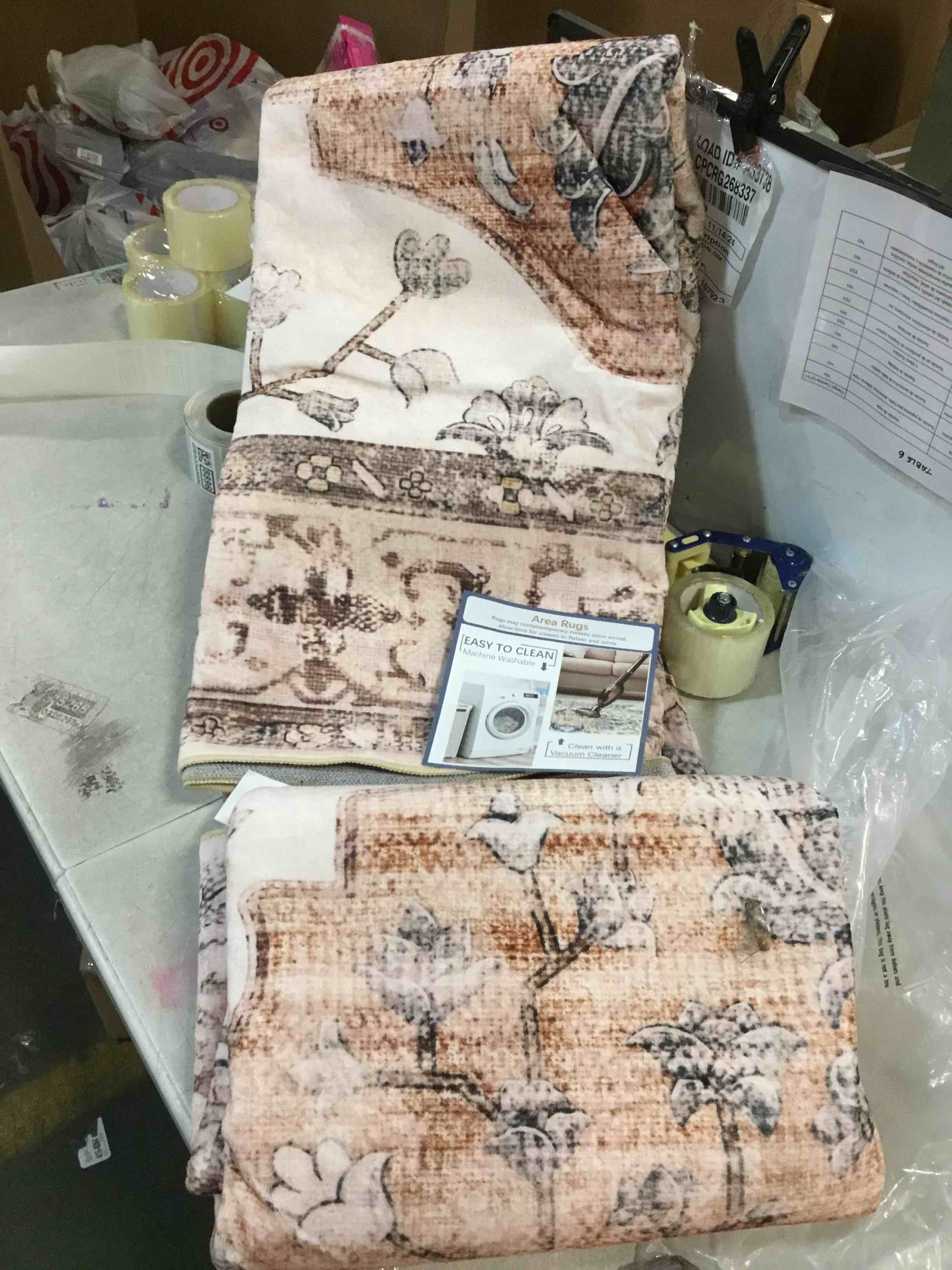 area rug non slip unknown size ar brand color peach 