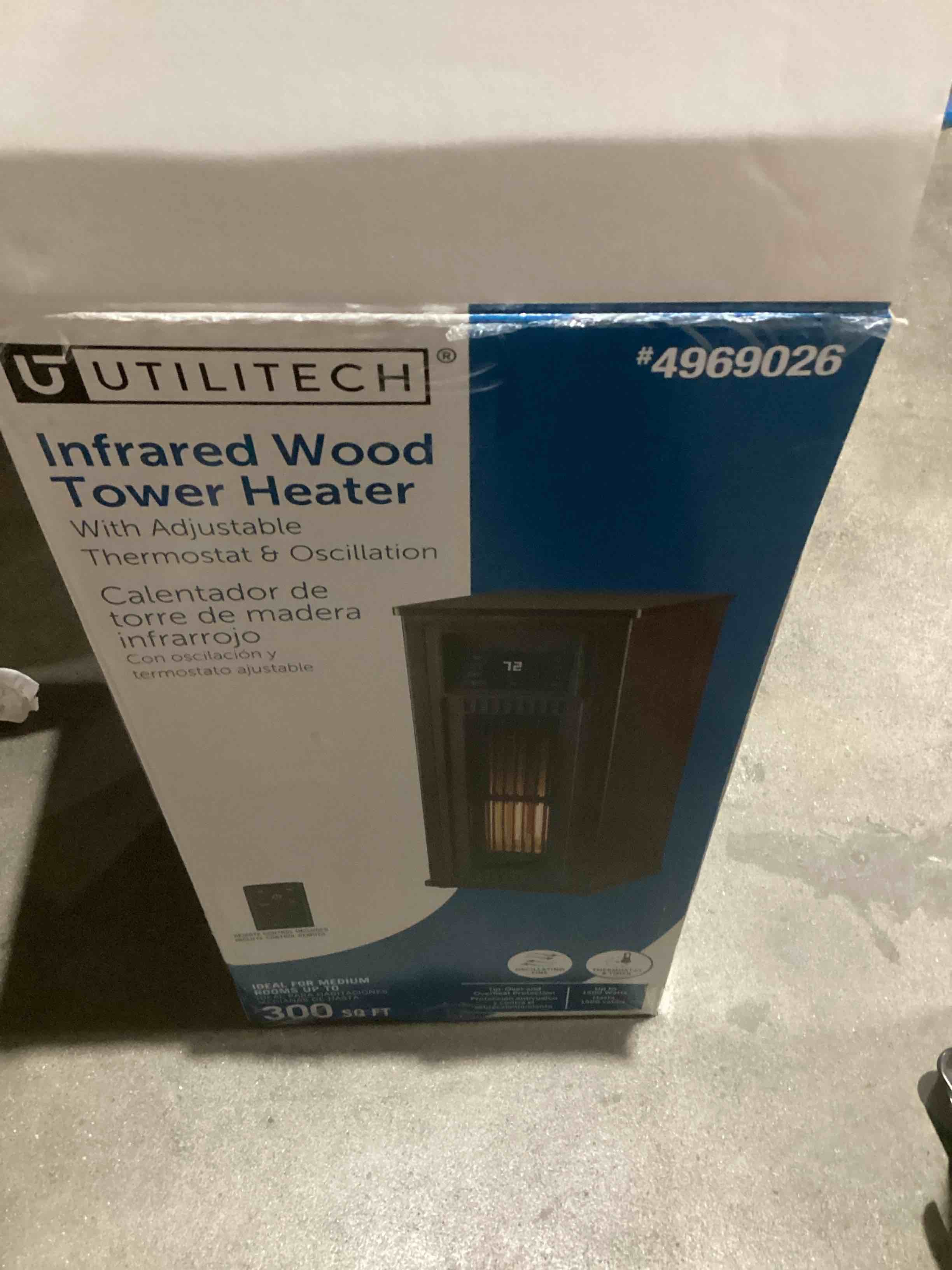 utilitech infrared wood tower heater