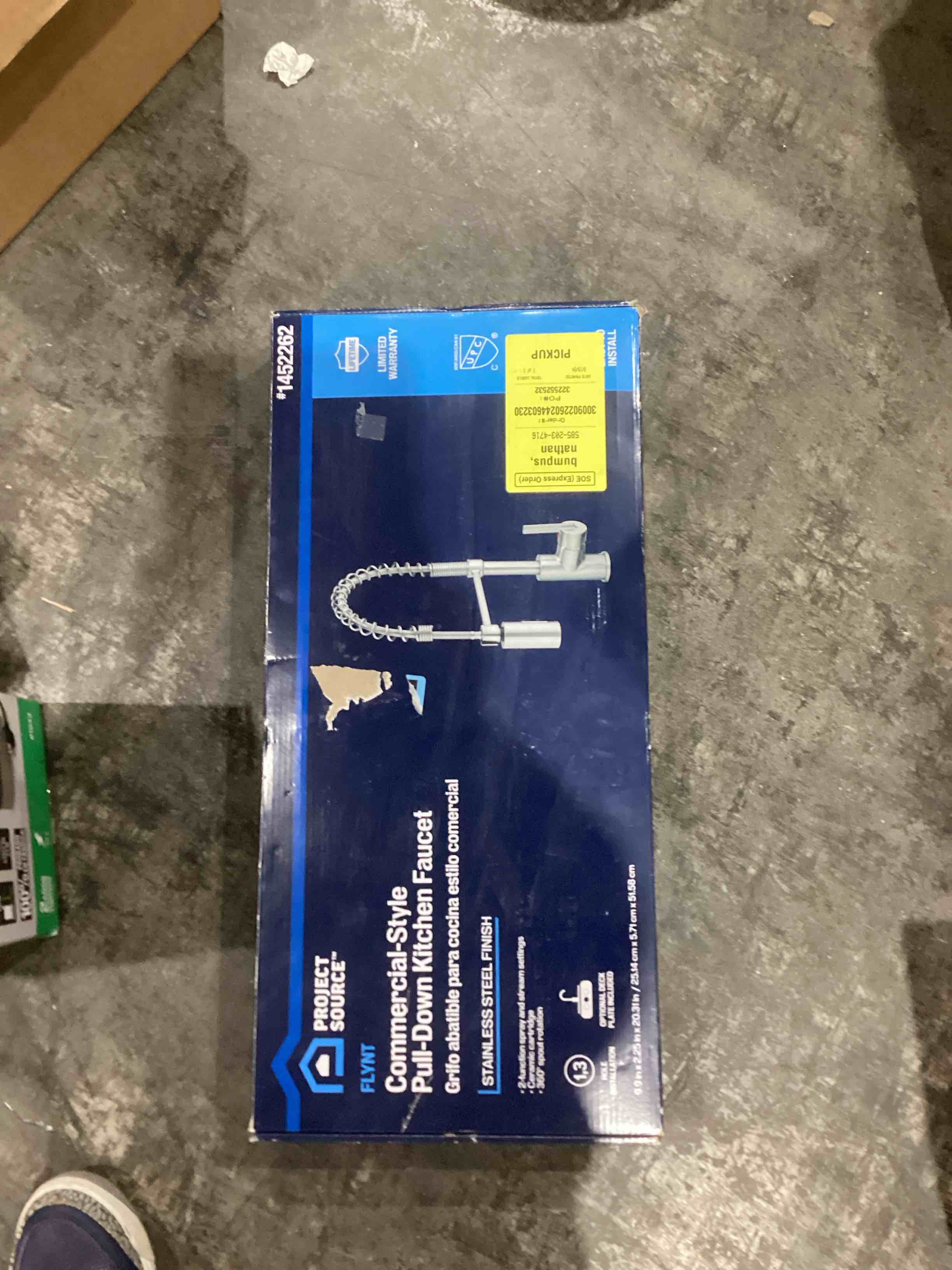 project source commercial style pull down kitchen faucet stainless steel finish 