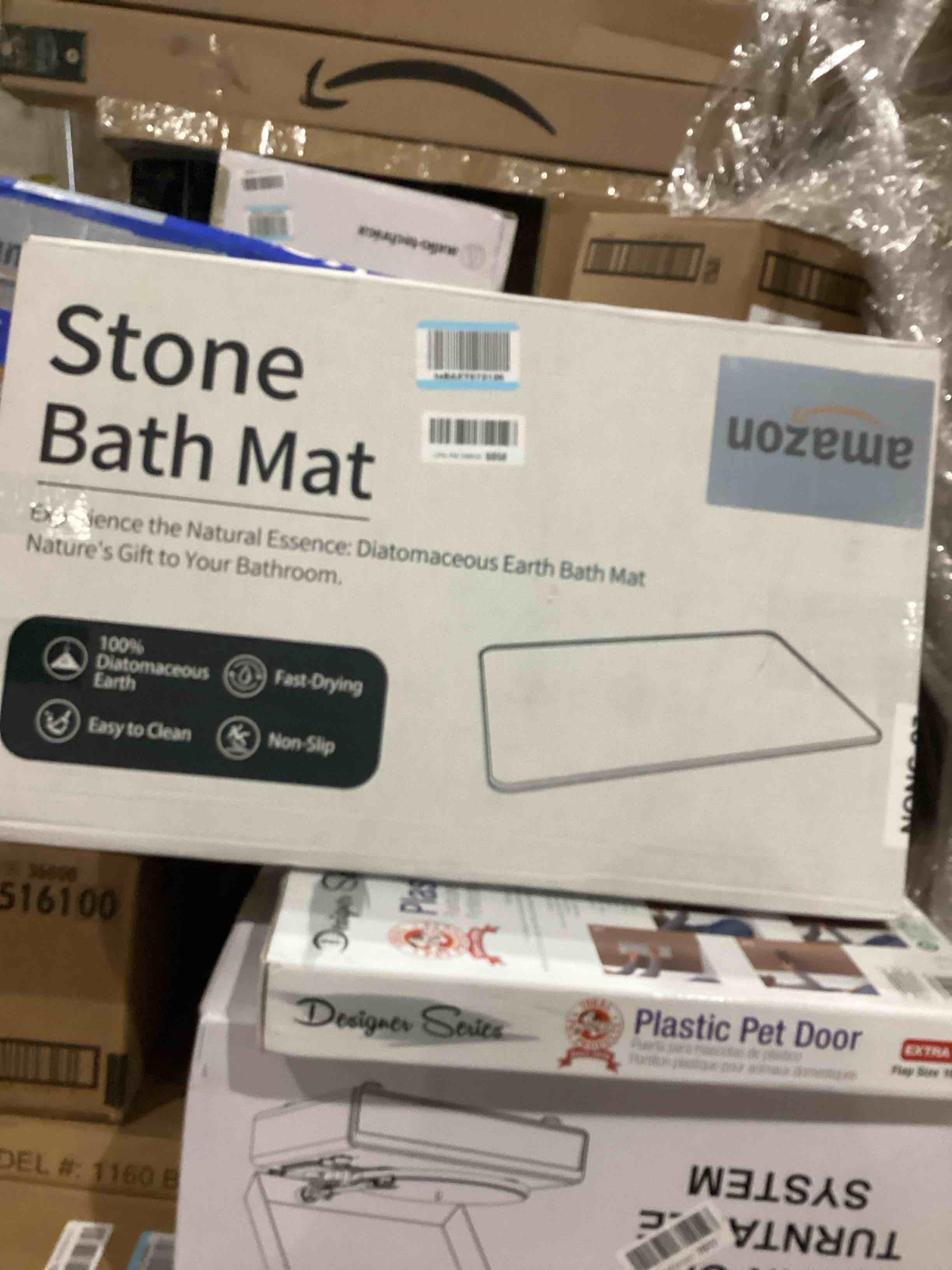 Stone Bath mat Diatomaceous Earth Bath Mat Super Absorbent Non-Slip Diatomite Stone Bath Mats for Bathroom Quick-Drying Stone Shower Mat Easy to Clean?24 * 16'' Grey?