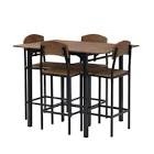 aybri 5 piece drop leaf solid wood dining set