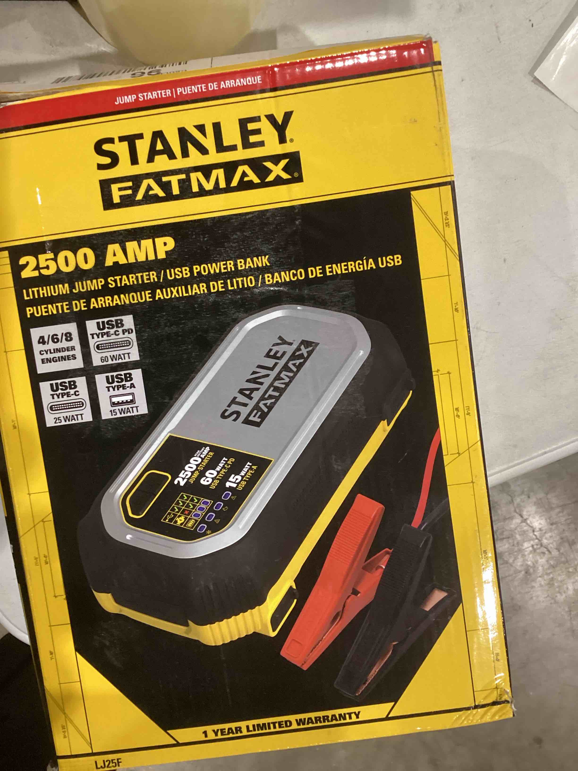Stanley fatmax 2500 jump starter 