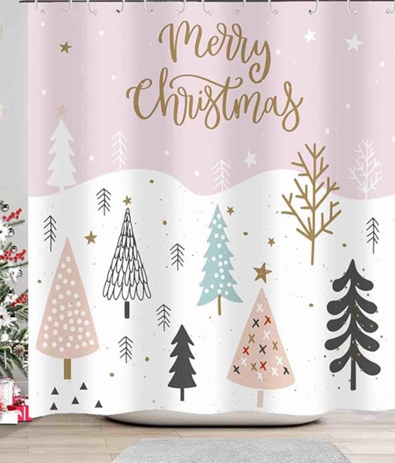 Vintage Christmas Shower Curtain 60"X72" Colorful Merry Christmas Cute Shower Curtain Set for Bathroom Christmas Tree Boys Girls Kids Waterproof Bathtub Curtain Decor Snowman Bathroom Curtain 60"W x 72"L (Pack of 1) Christmas Style 03
