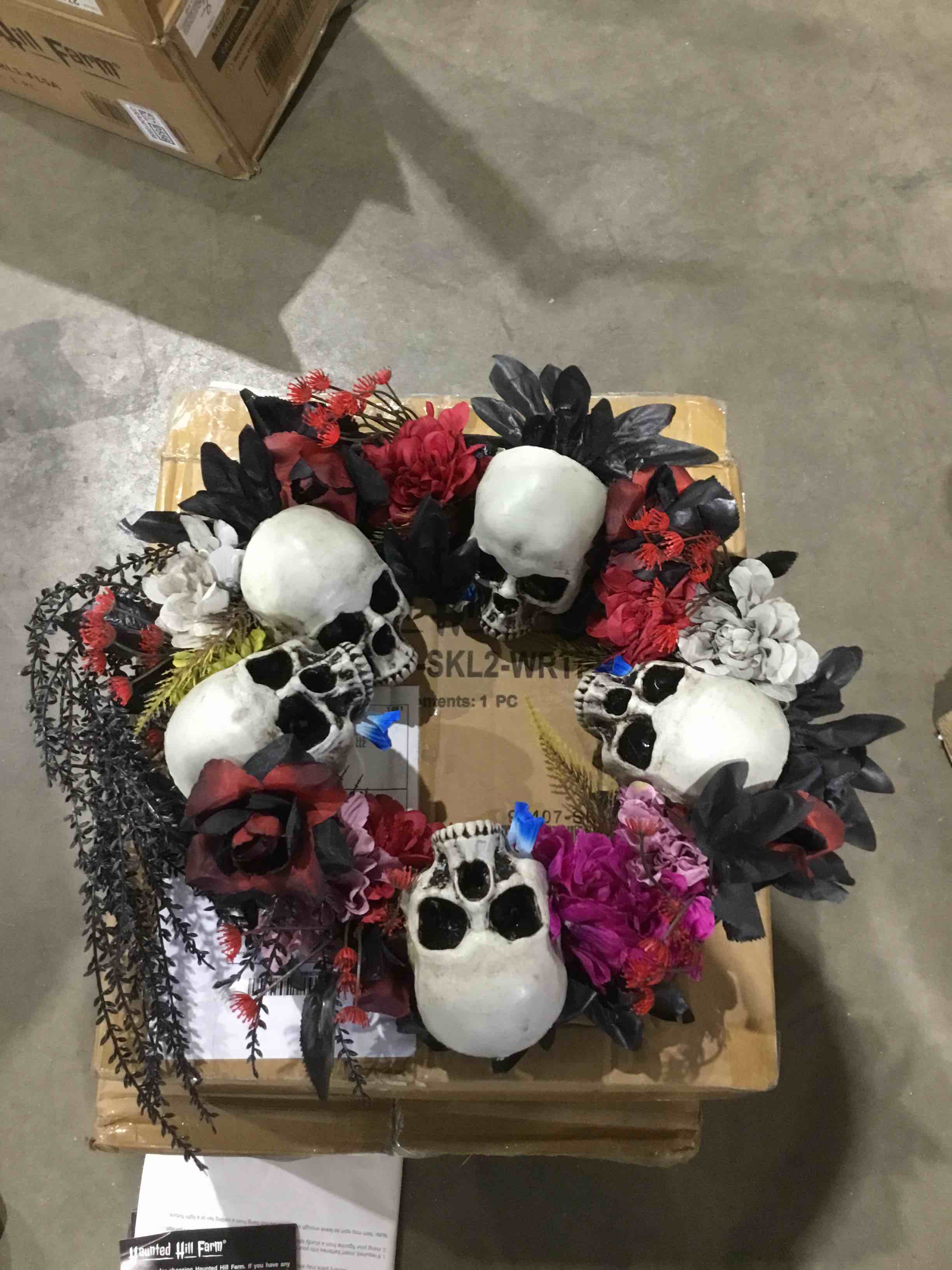 black Halloween wreath for front door