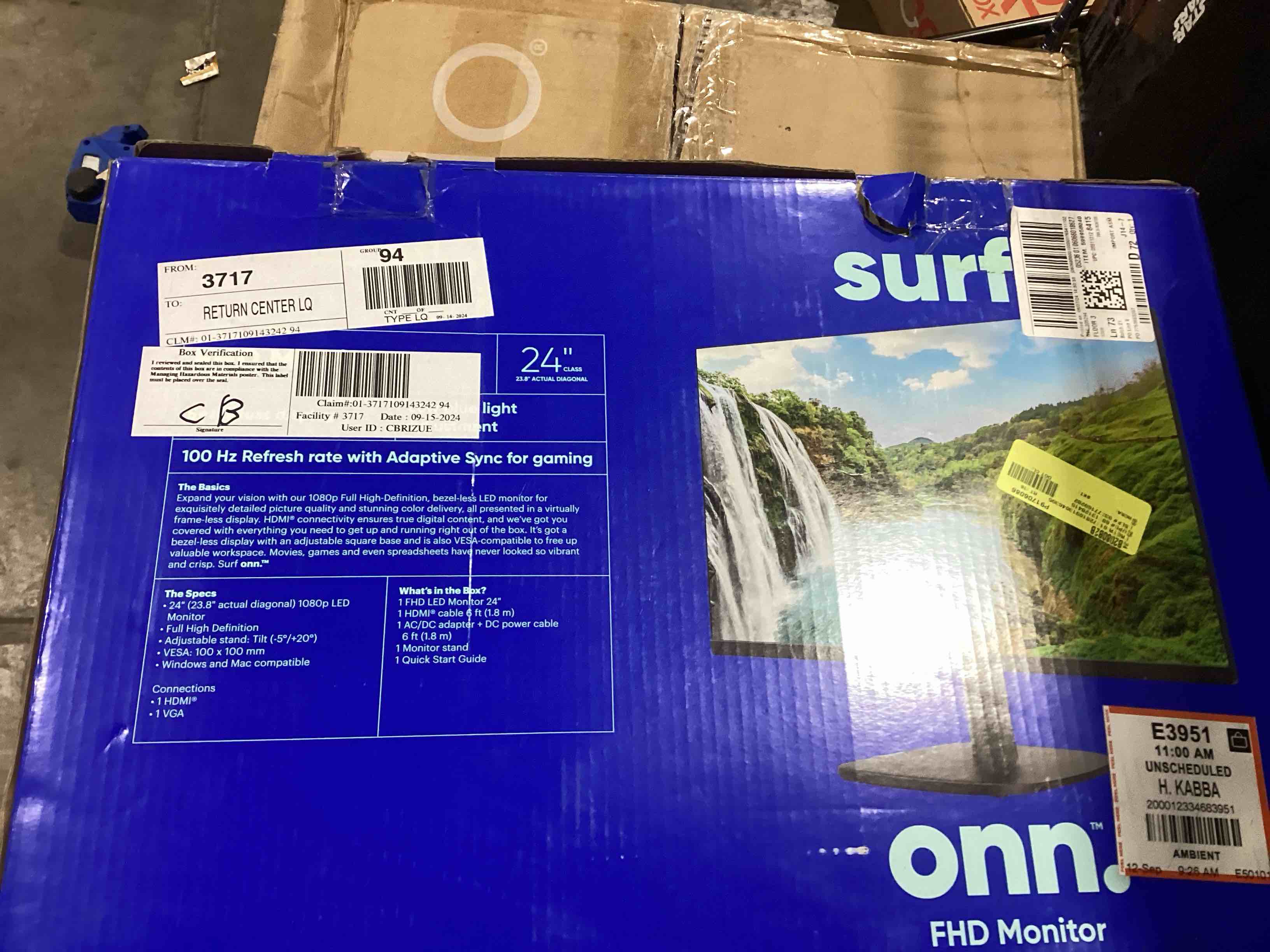 24" ONN Monitor FHD