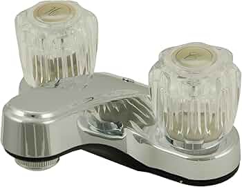 Amazon.com: Two Handle Chrome Lavatory Faucet Plastic Non-Metalic for all Recreational Vehicles, Travel Trailers, Motorhomes, and 5th Wheels - By PlumbUSA 