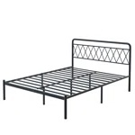 Kenzy 41.5" Steel Bed Frame, Full / Double, Gray