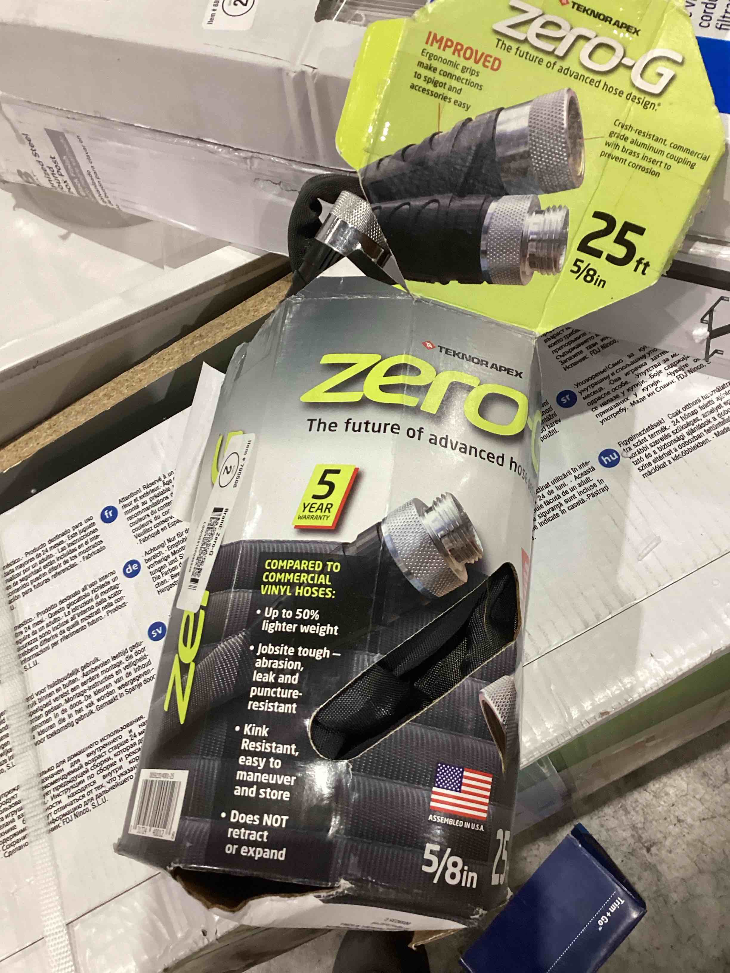 zero-G Lightweight, Kink-Resistant, Heavy Duty Garden Hoses (5/8" x 25')