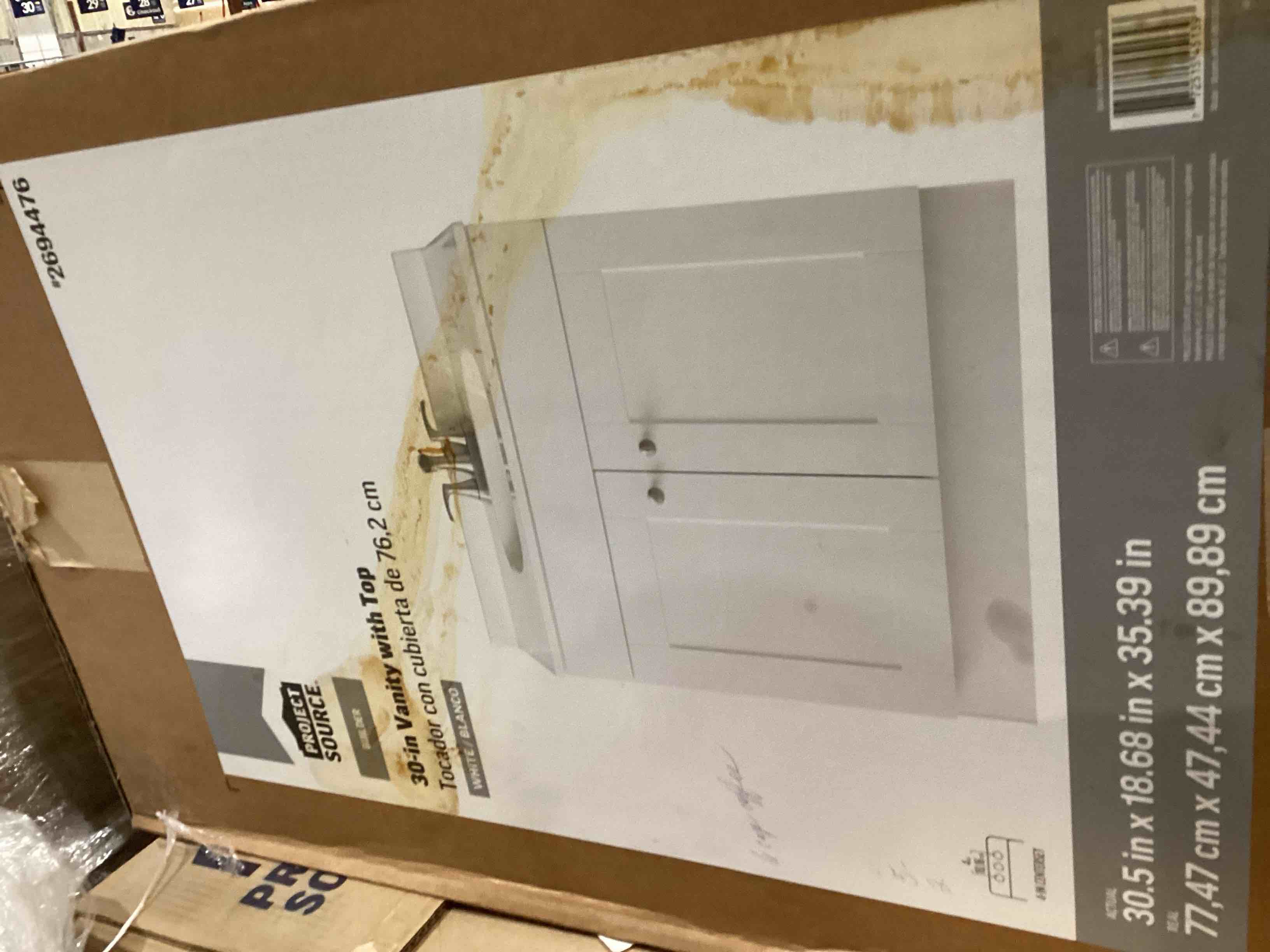 project source 30 in vanity with top