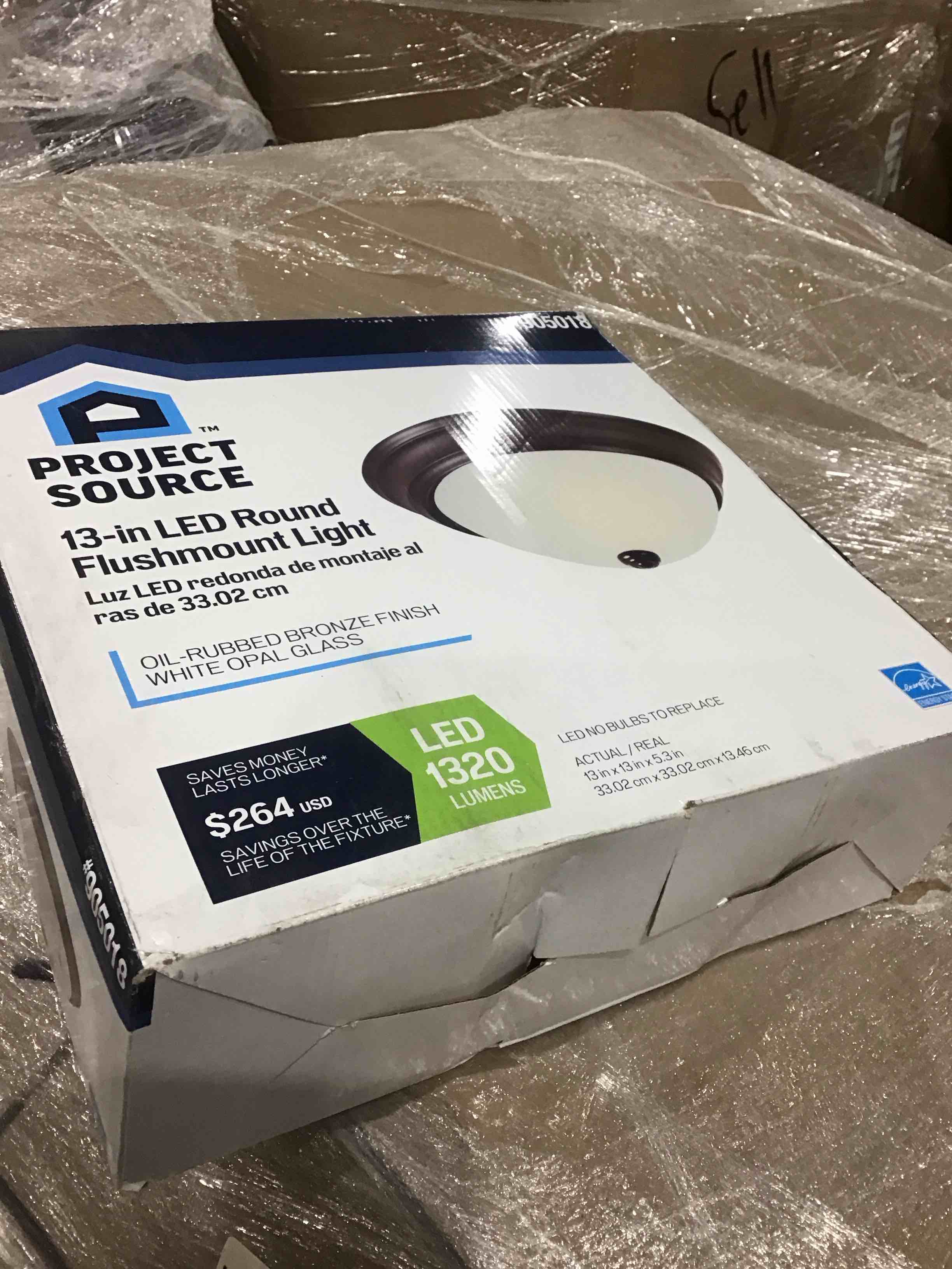 project source 13 in led round flush mount light